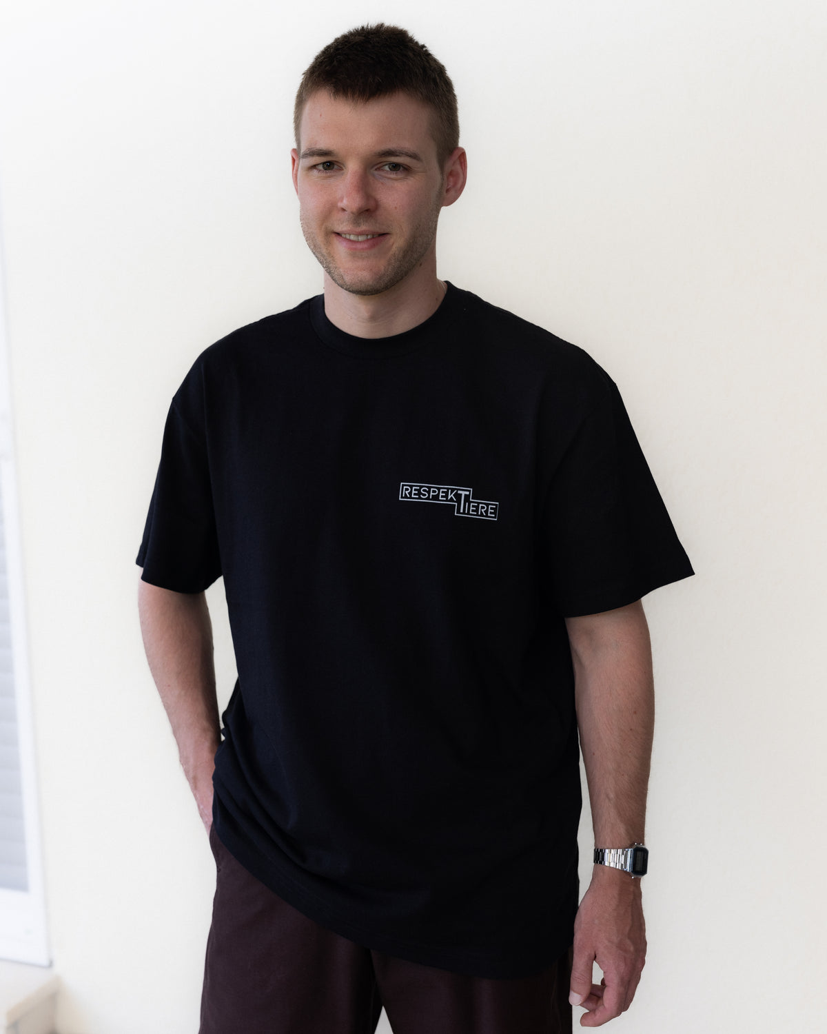 Respect Animals Herren Box-Fit T-Shirt 100% Baumwolle