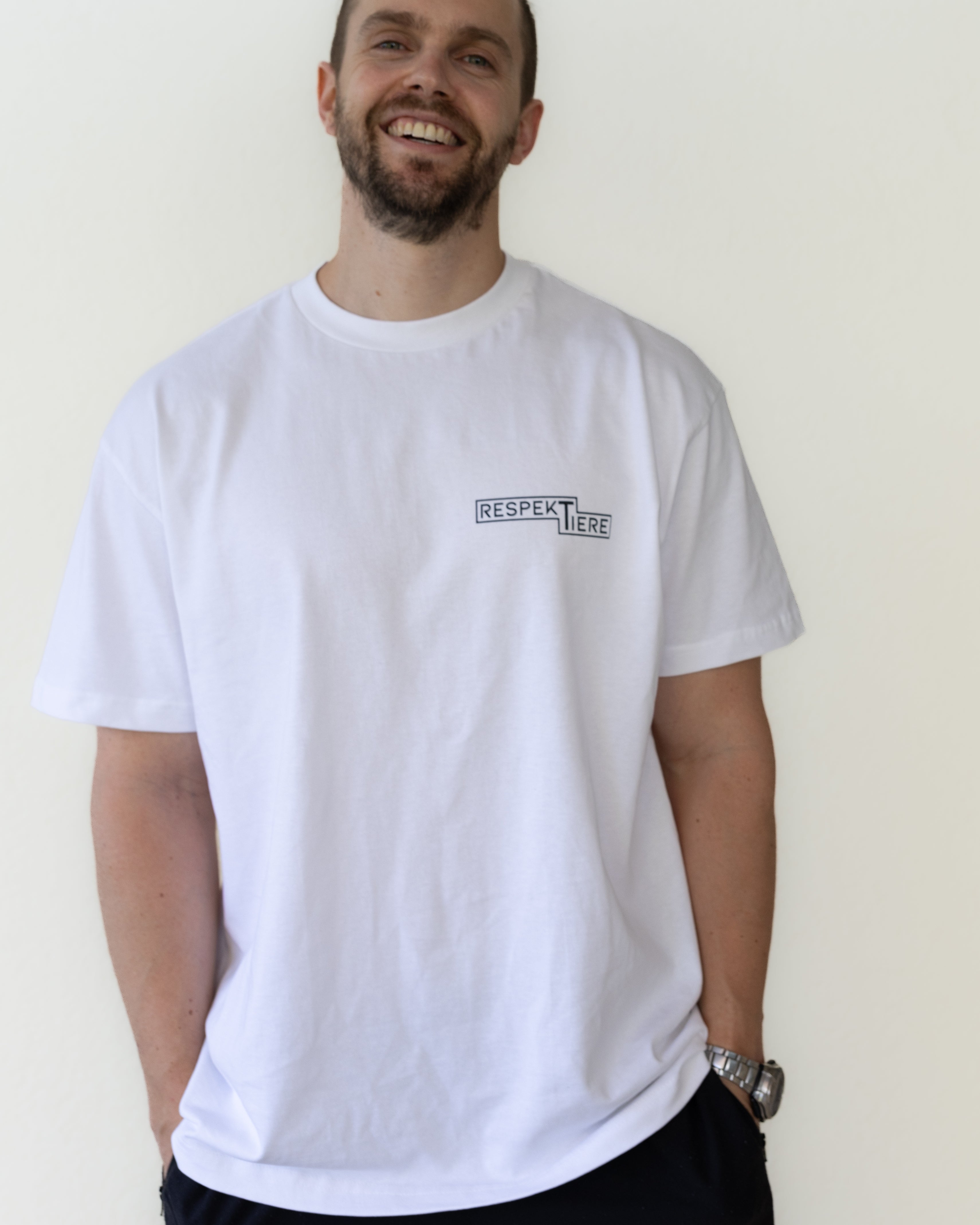 Respect Animals Herren Box-Fit T-Shirt 100% Baumwolle