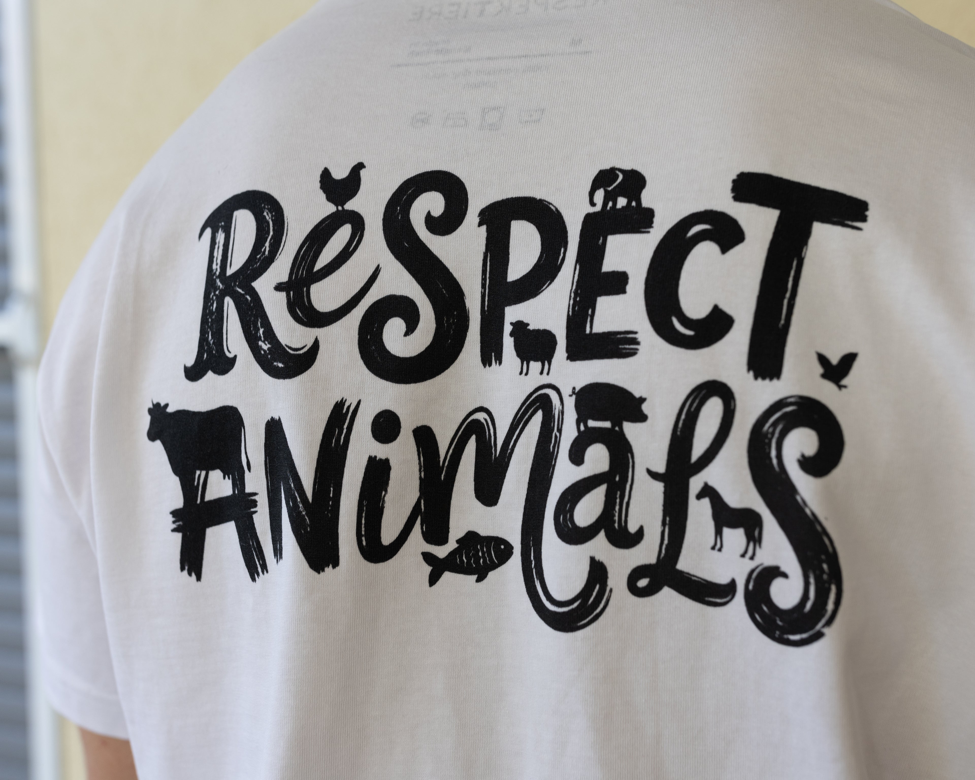 Respect Animals Herren Box-Fit T-Shirt 100% Baumwolle