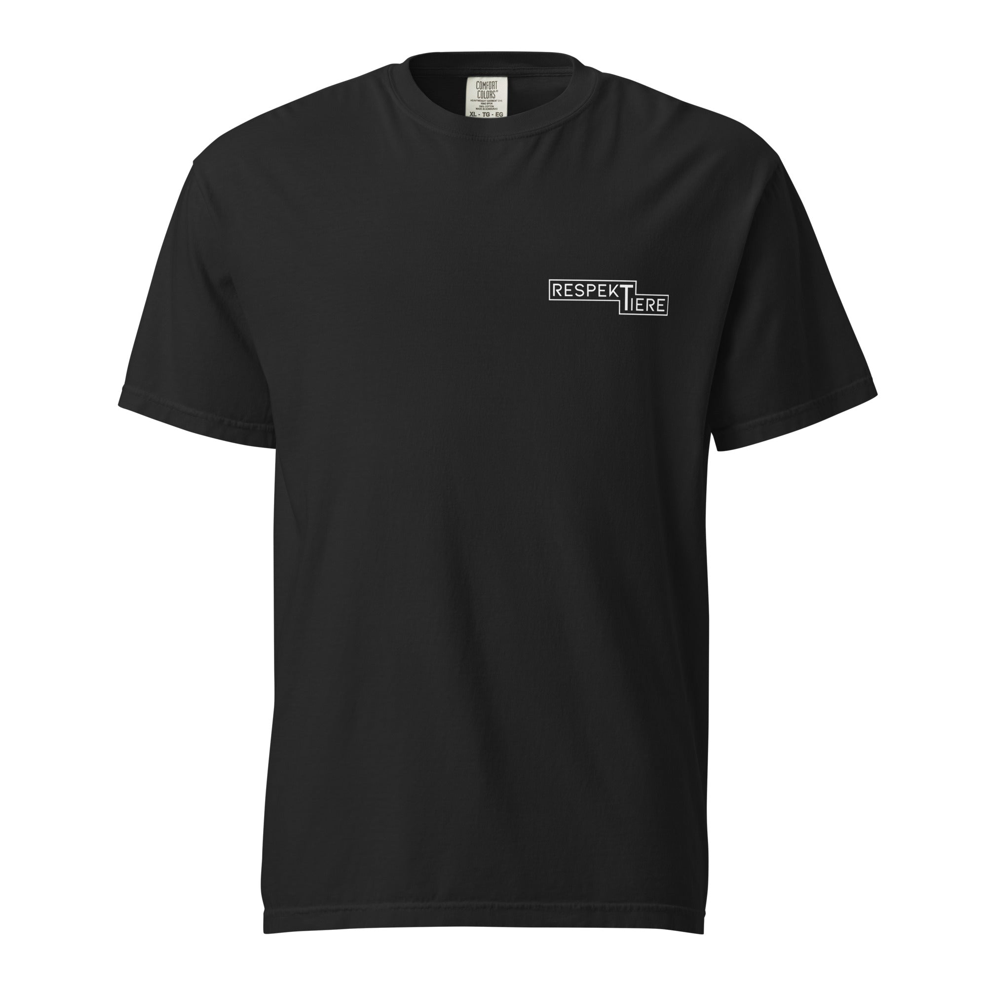Respect Animals Schweres textilgefärbtes Unisex-T-Shirt