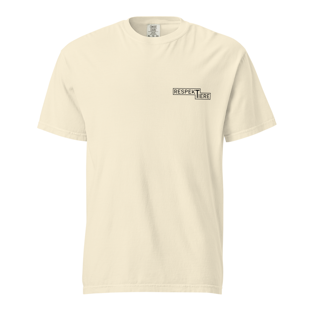 Respect Animals Schweres textilgefärbtes Unisex-T-Shirt