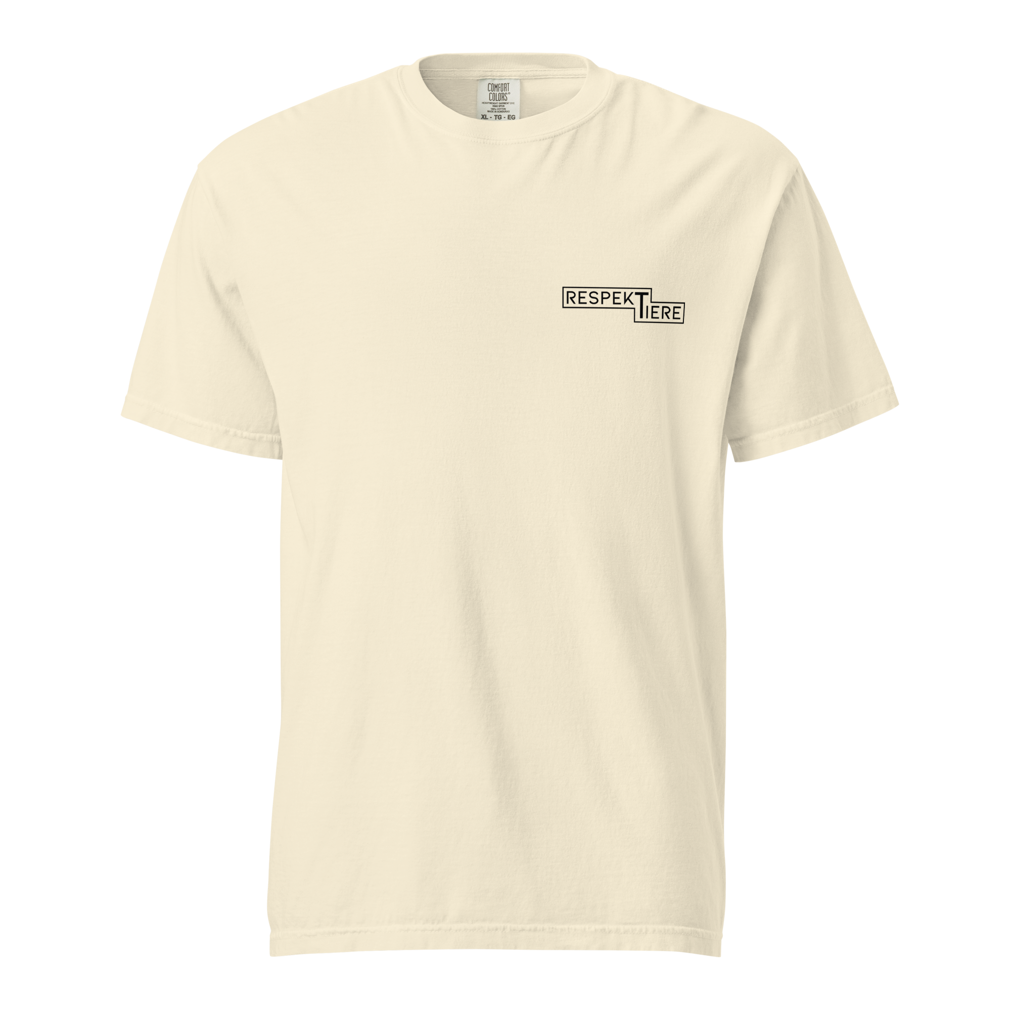 Respect Animals Schweres textilgefärbtes Unisex-T-Shirt