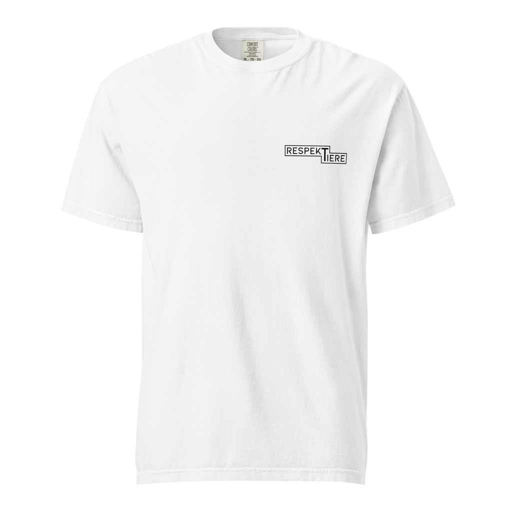 Respect Animals Schweres textilgefärbtes Unisex-T-Shirt