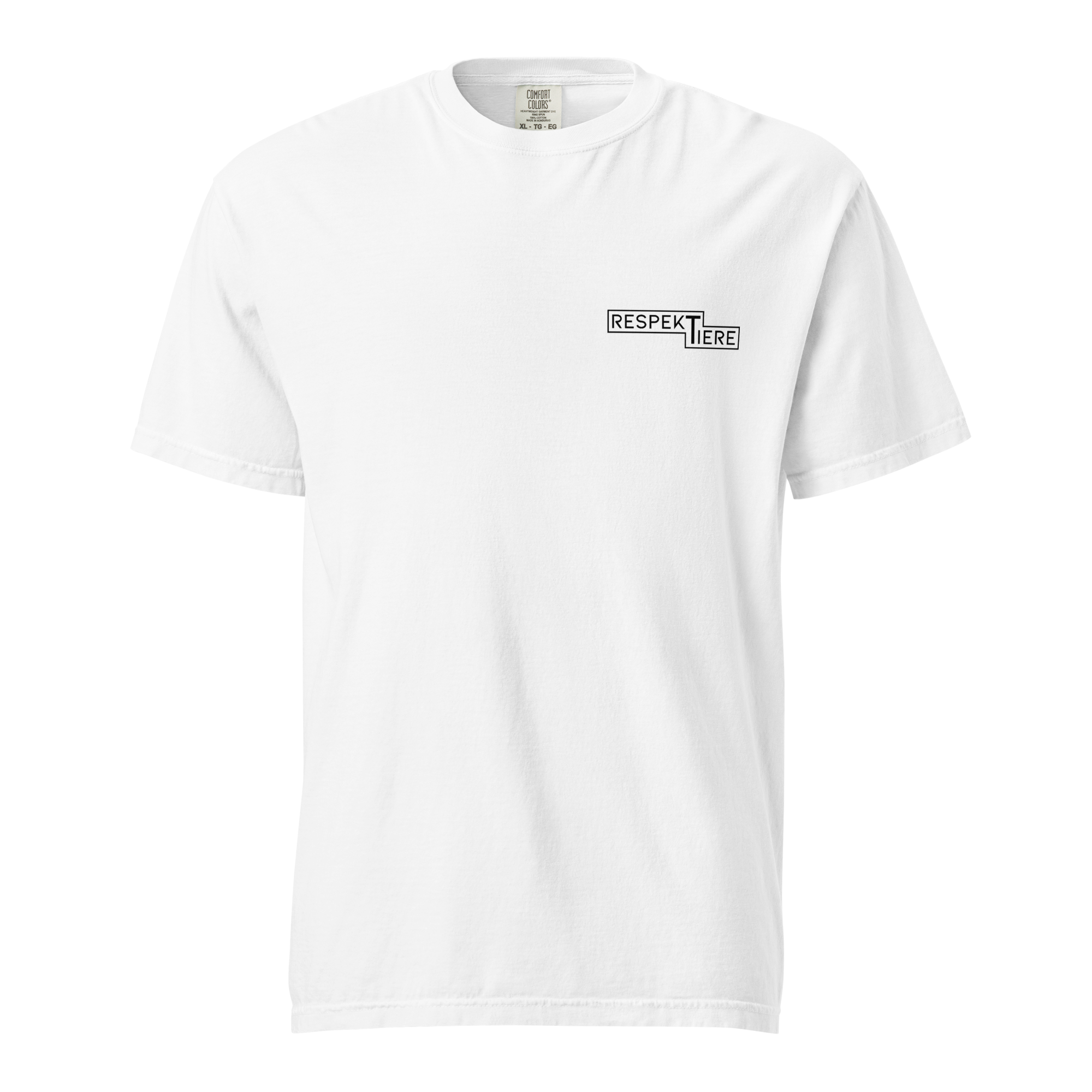 Respect Animals Schweres textilgefärbtes Unisex-T-Shirt